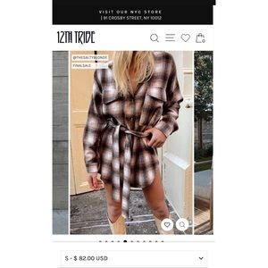 12thTribe | CROSBY BROWN PLAID DRESS x SALTY BLONDE